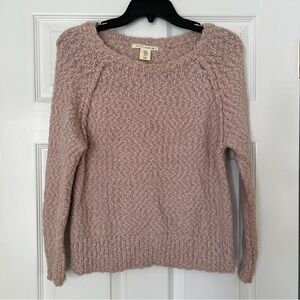 YET AGAIN chunky sweater beige pink size XS